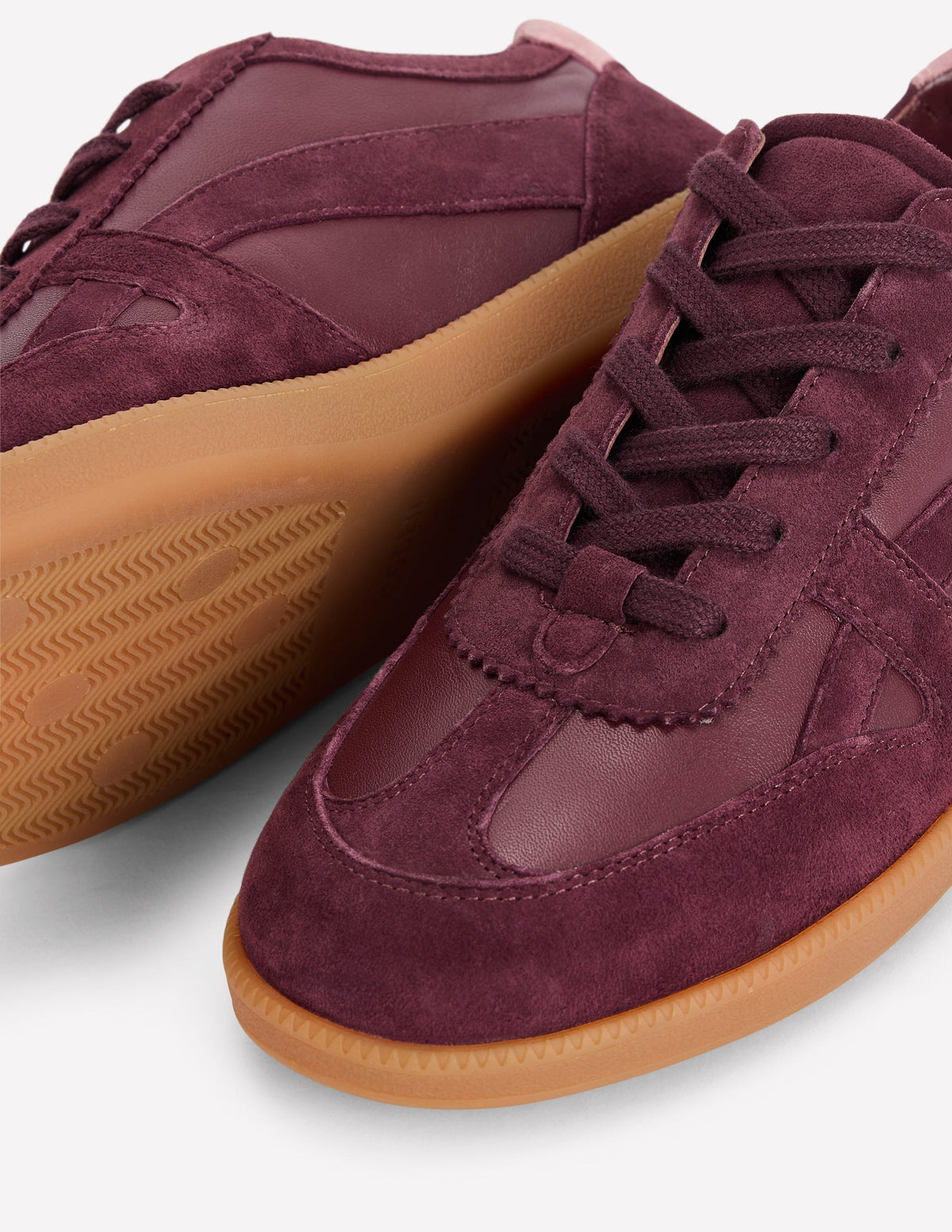 Leather Side Detail Trainer-Oxblood-4