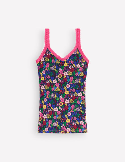 Stripe & Stare Lace Cami-Blossoming Garden