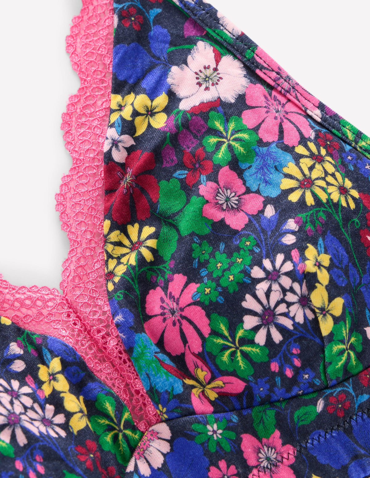 Stripe & Stare Lace Plunge Bra-Floral - Image 2