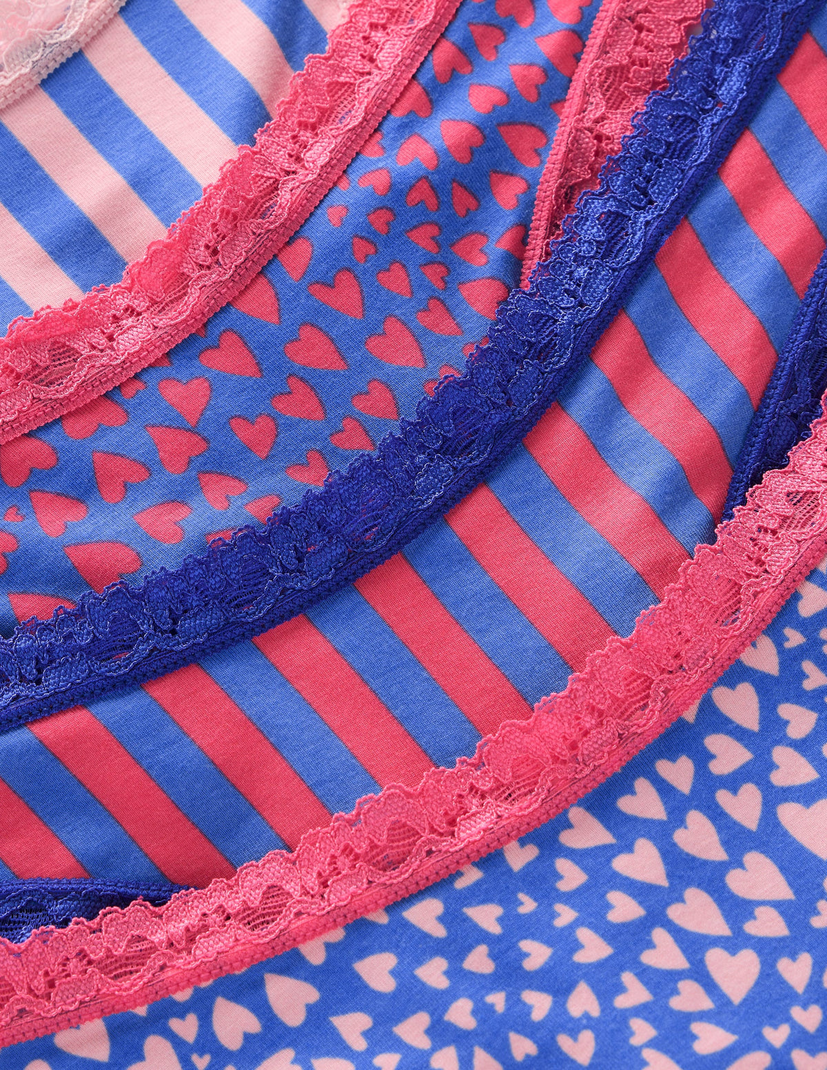 Stripe & Stare Thong 4 Pack-Stripes and Hearts Four Pack - Image 2