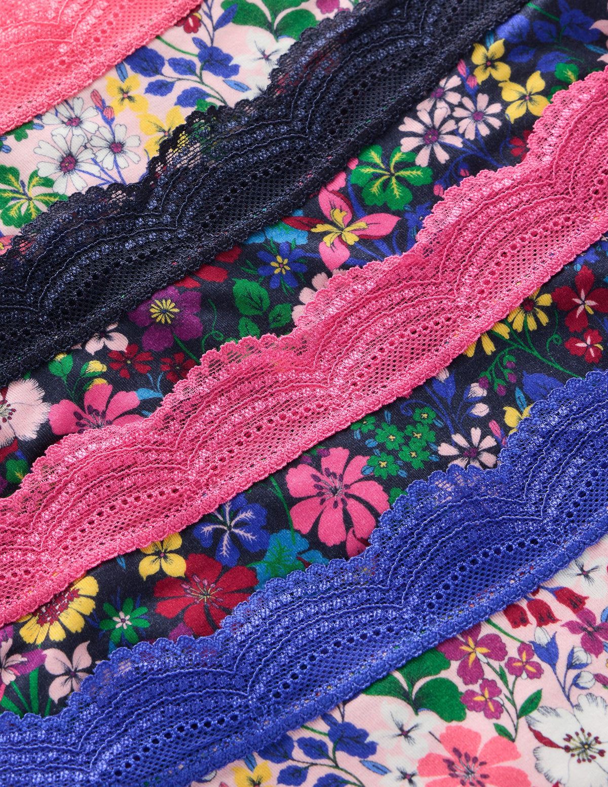 Stripe & Stare High Knickers-Mixed Florals Four Pack - Image 2
