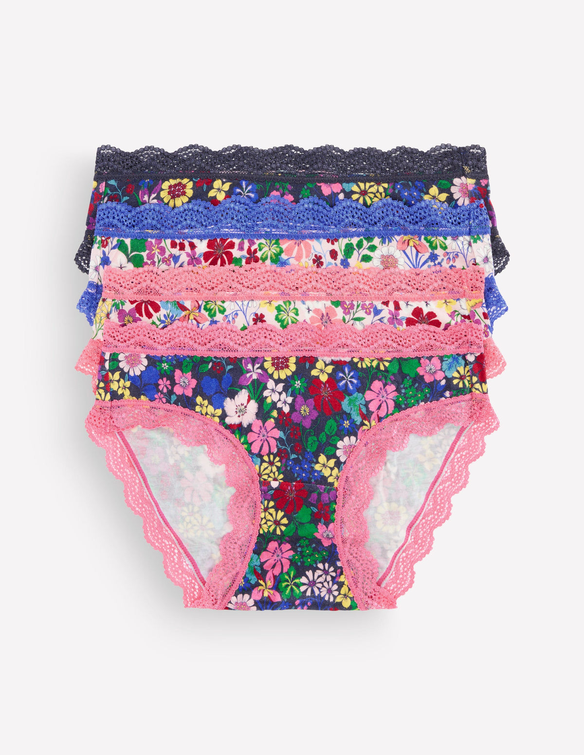 Stripe & Stare Knickers-Mixed Florals Four Pack-1