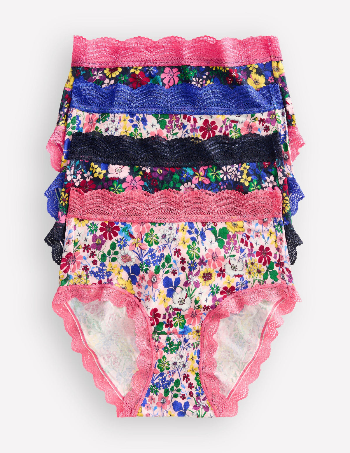 Stripe & Stare Knickers-Mixed Florals Four Pack - Image 1