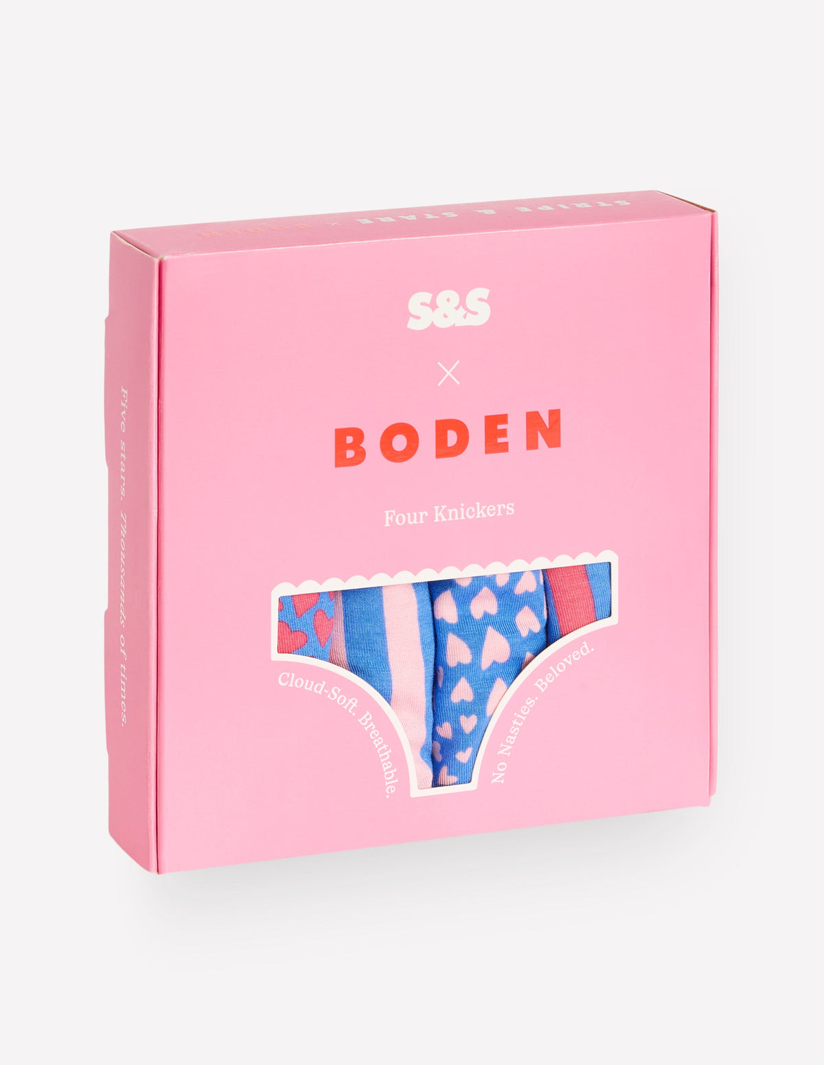 Stripe & Stare Knickers-Stripes and Hearts Four Pack-2