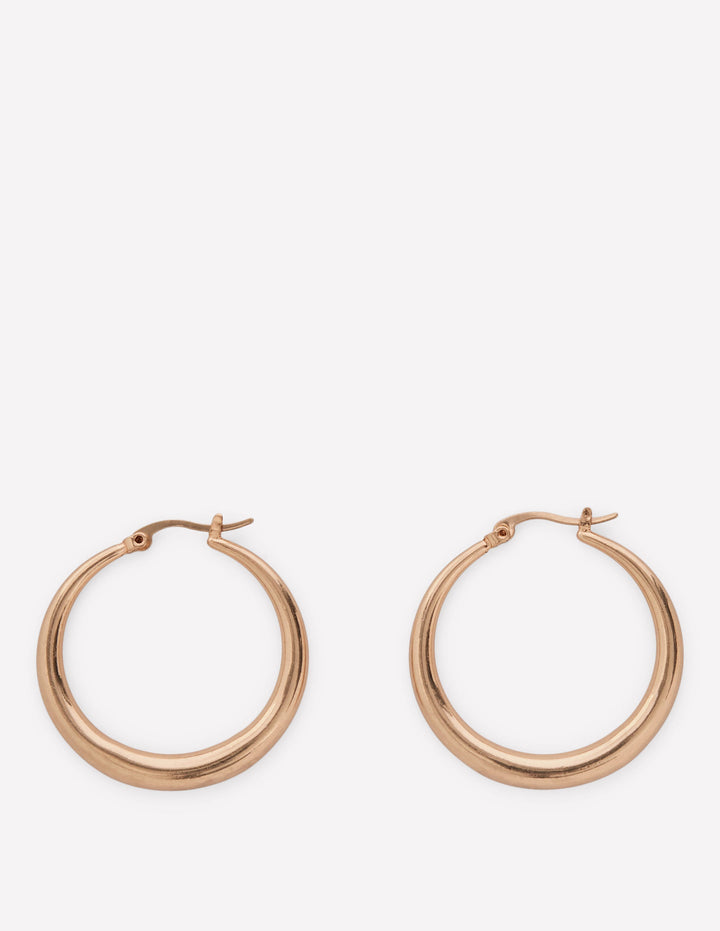 Classic Medium Hoops-Gold