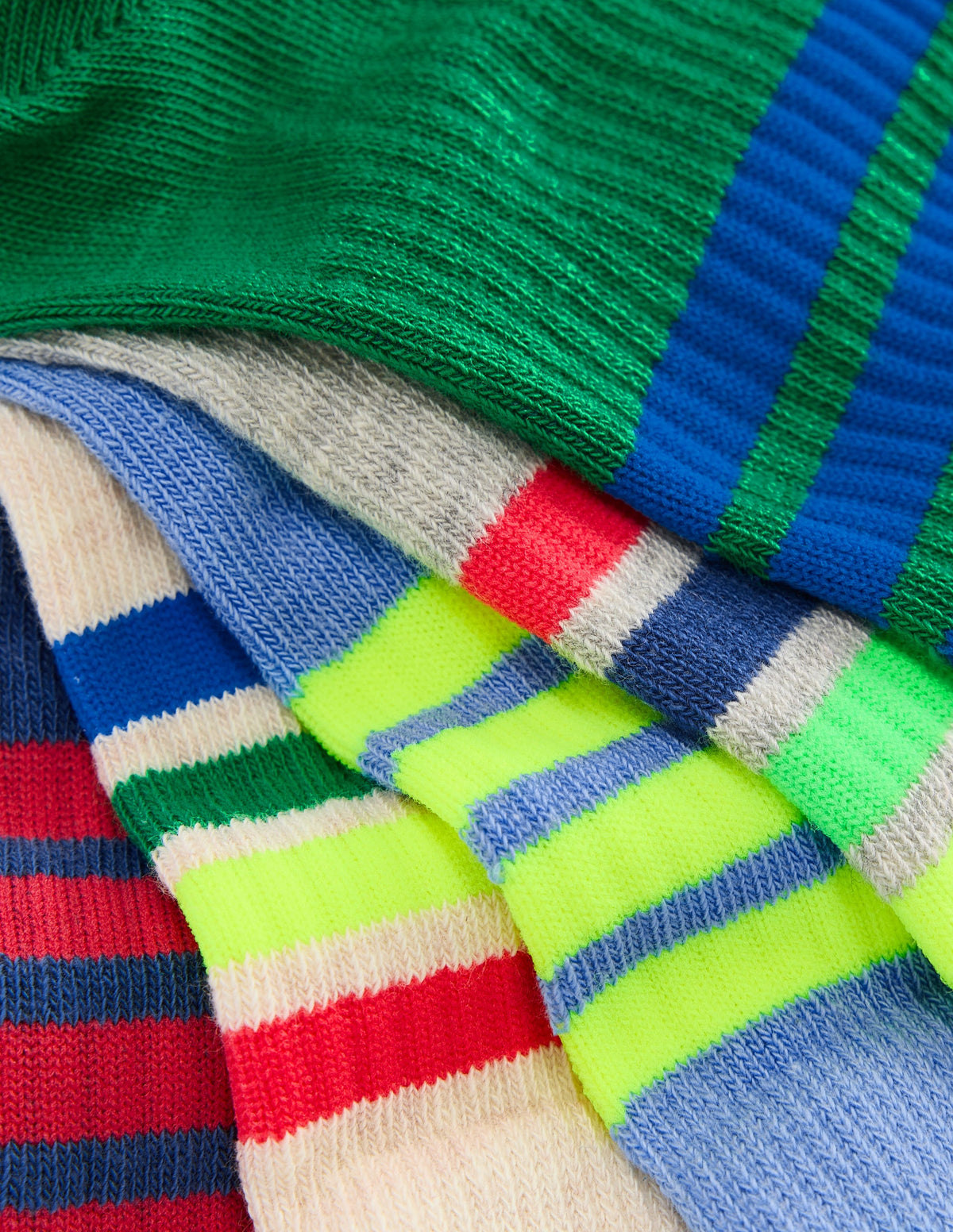 Boys Ribbed Socks 5 Pack-Multi Stripe-1