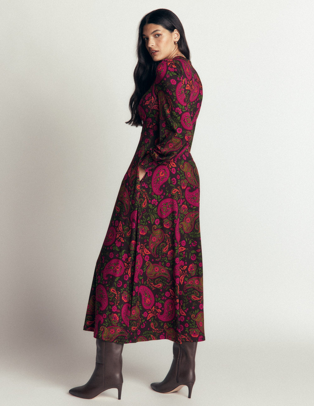 Georgia Jersey Midi Dress-Multi, Bohemia Charm-3