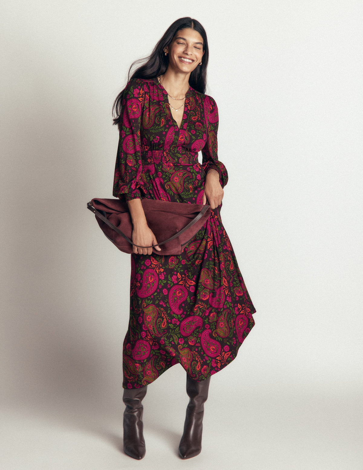 Georgia Jersey Midi Dress-Multi, Bohemia Charm-4