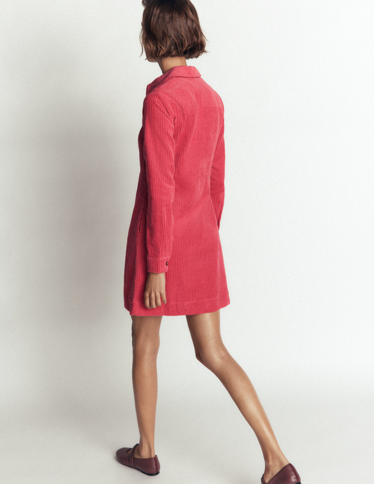 Bronte Cord Short Dress-Cherry Blush - Image 3