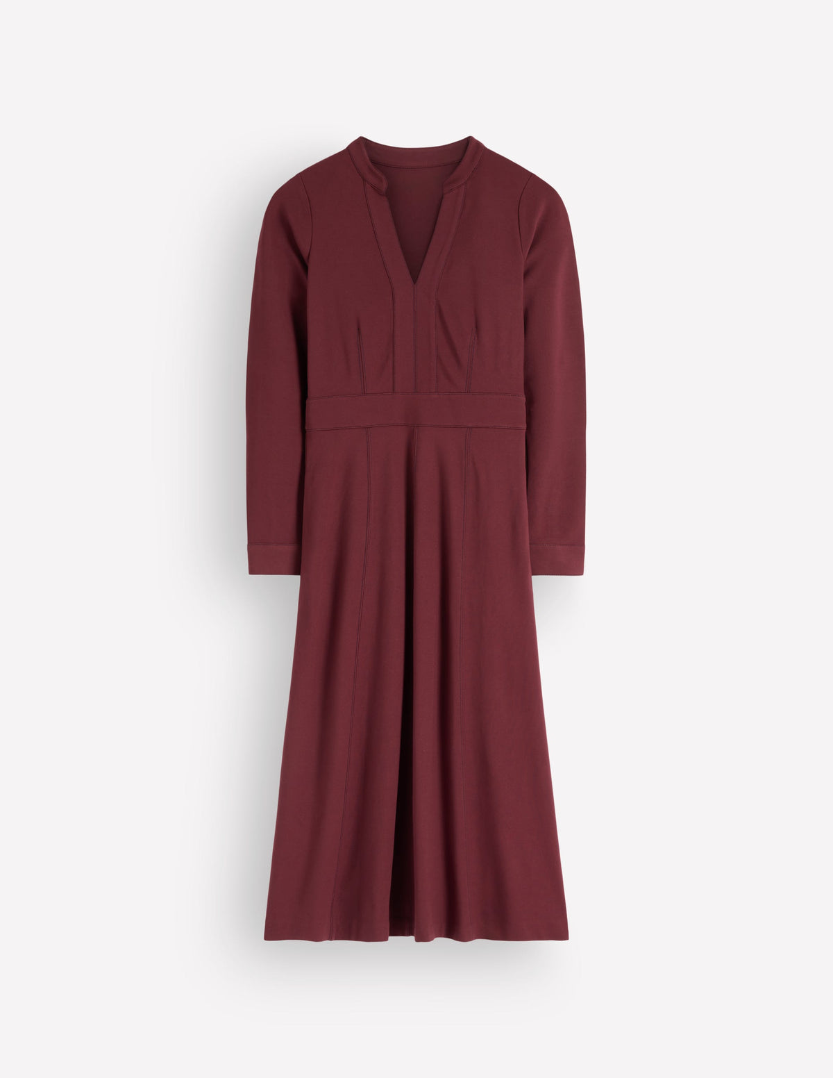 Alex Ponte Contrast Midi Dress-Chocolate Truffle - Image 5