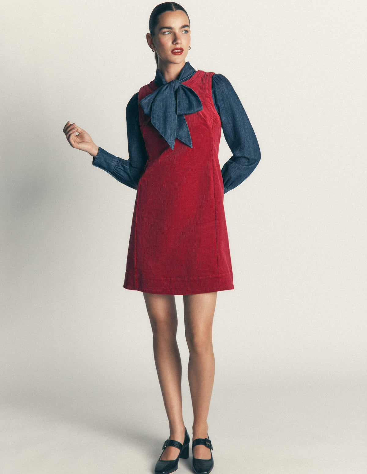 ladies red shift dress Lou Cord - Crimson Size:7-8 Years 128 bawilom Women's Summer Petite discount:Above 50% Fitting Casual Sleeveless Lace