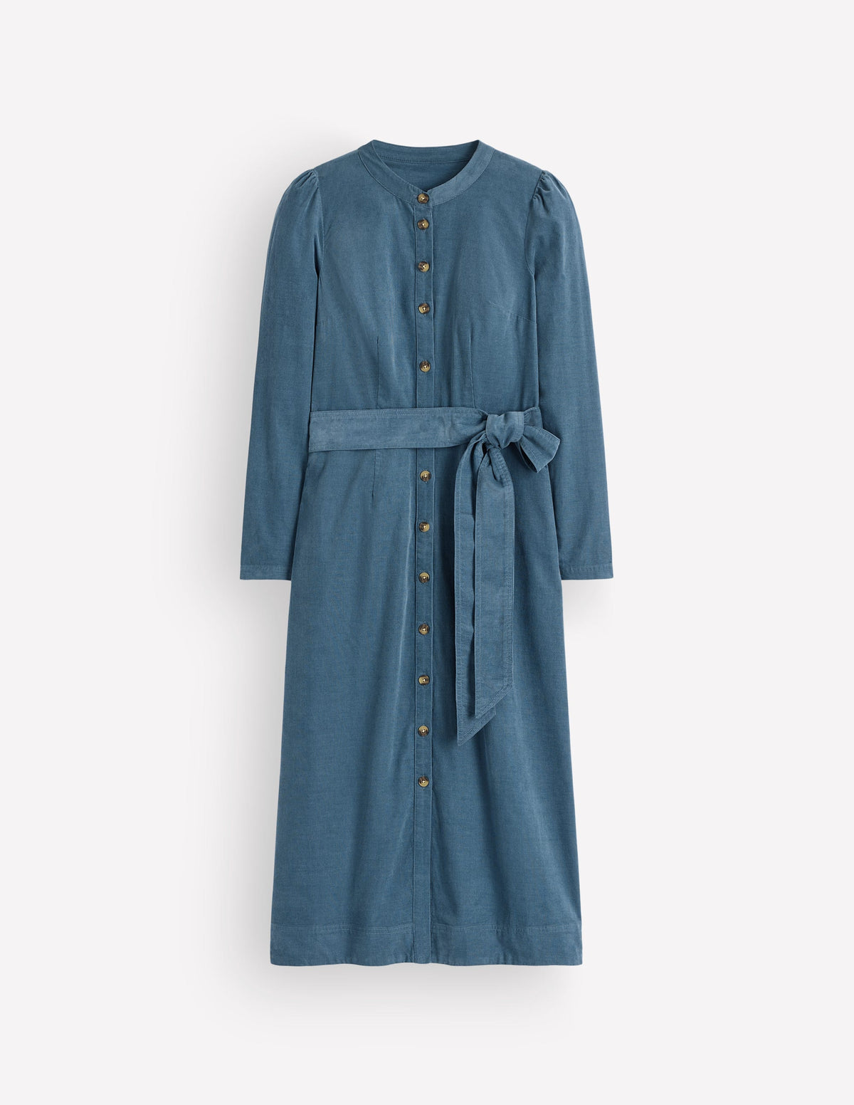 Louise Cord Midi Shirt Dress-Storm Blue - Image 6