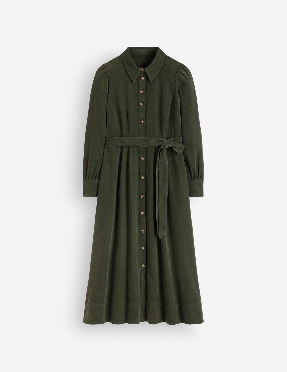 Maeve Cord Midi Shirt Dress-Forest Glade - Image 5