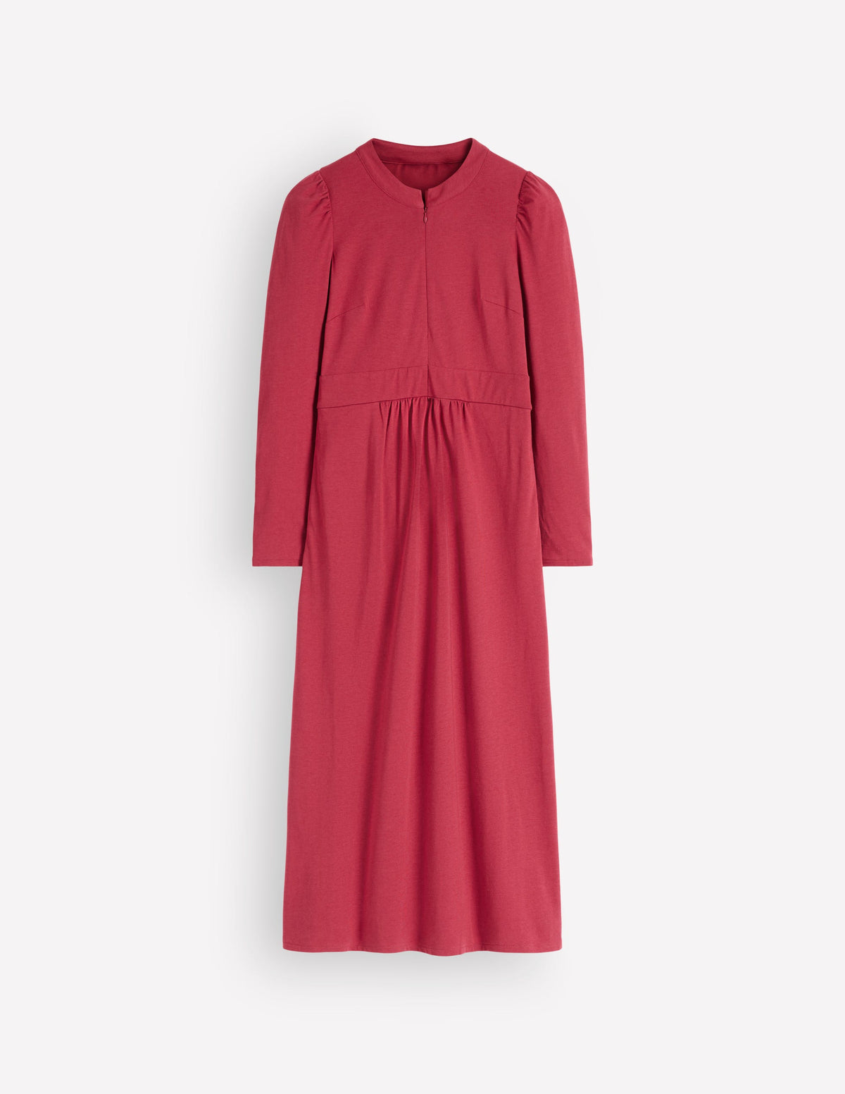 Hope Zip Detail Jersey Dress-Red Earth-5