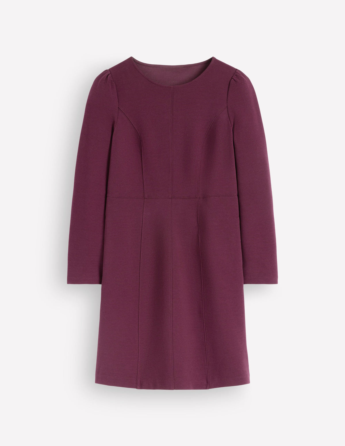 Marla Seamed Ottoman Dress-Dark Cherry-6