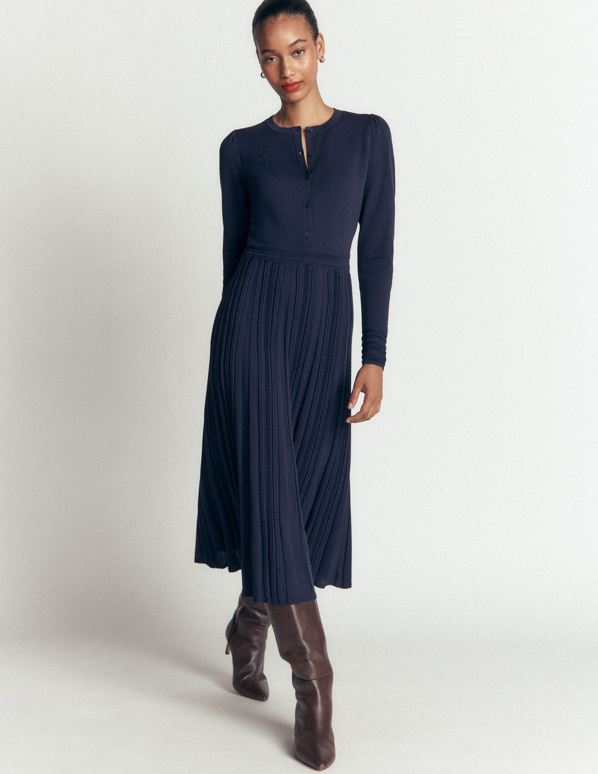 long straight knitted dresses Cable Stitch Dress - Navy Please refer to our Size:XLarge short tight prom dresses vest