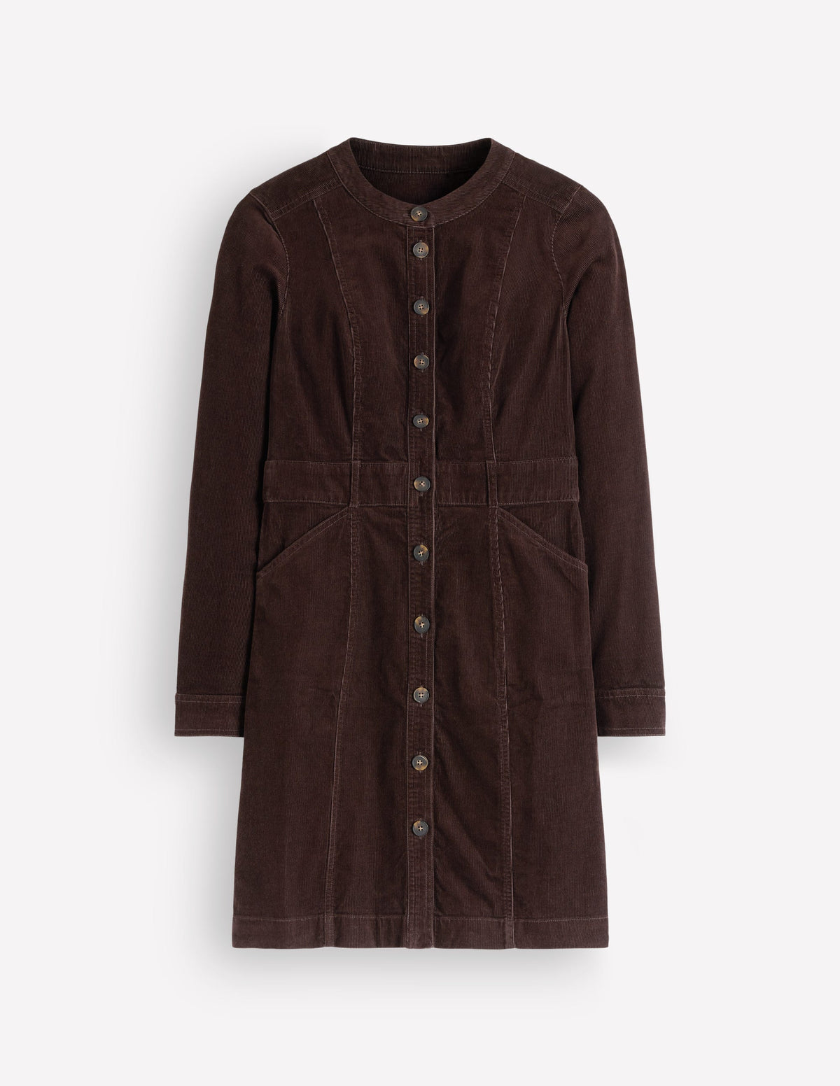 Zara Cord Short Dress-Bitter Chocolate - Image 6