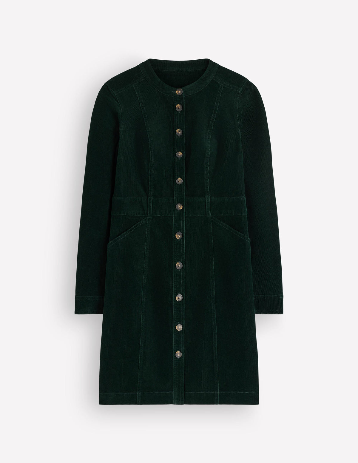 Zara Cord Short Dress-Midnight Emerald-5