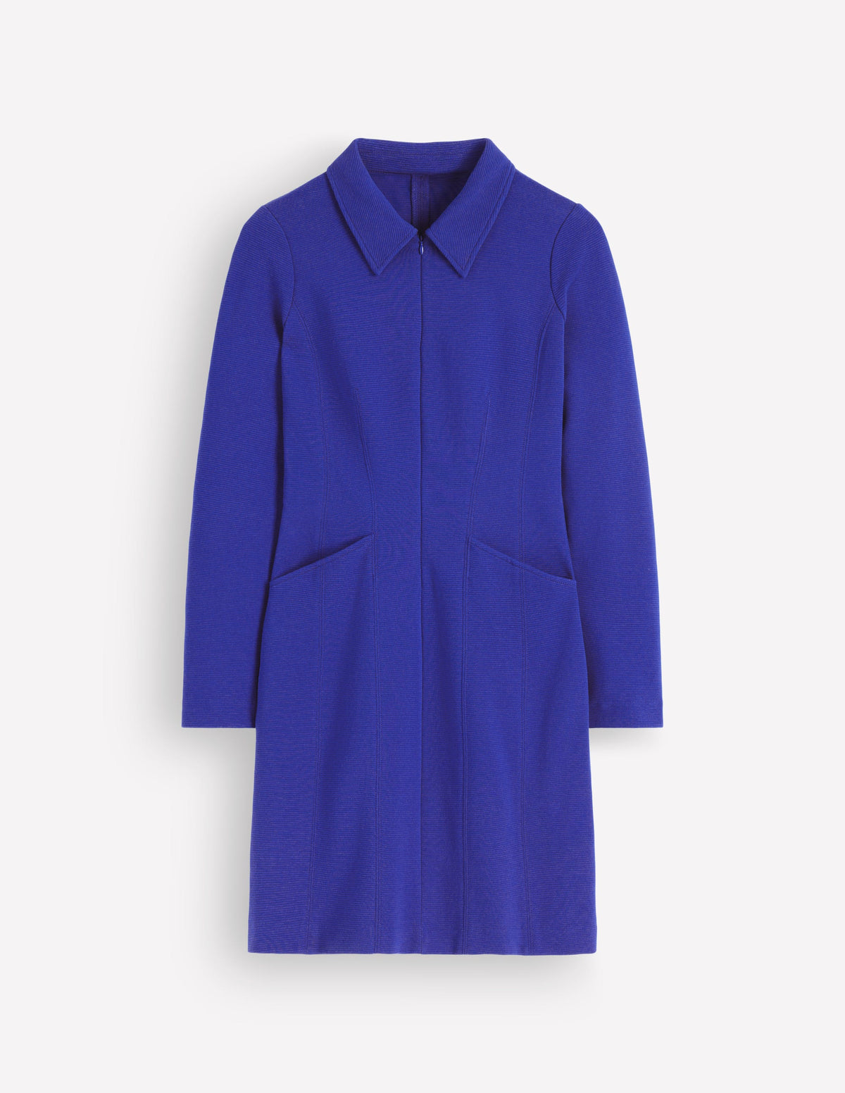 Nia Ottoman Long Sleeve Dress-Bright Blue-5