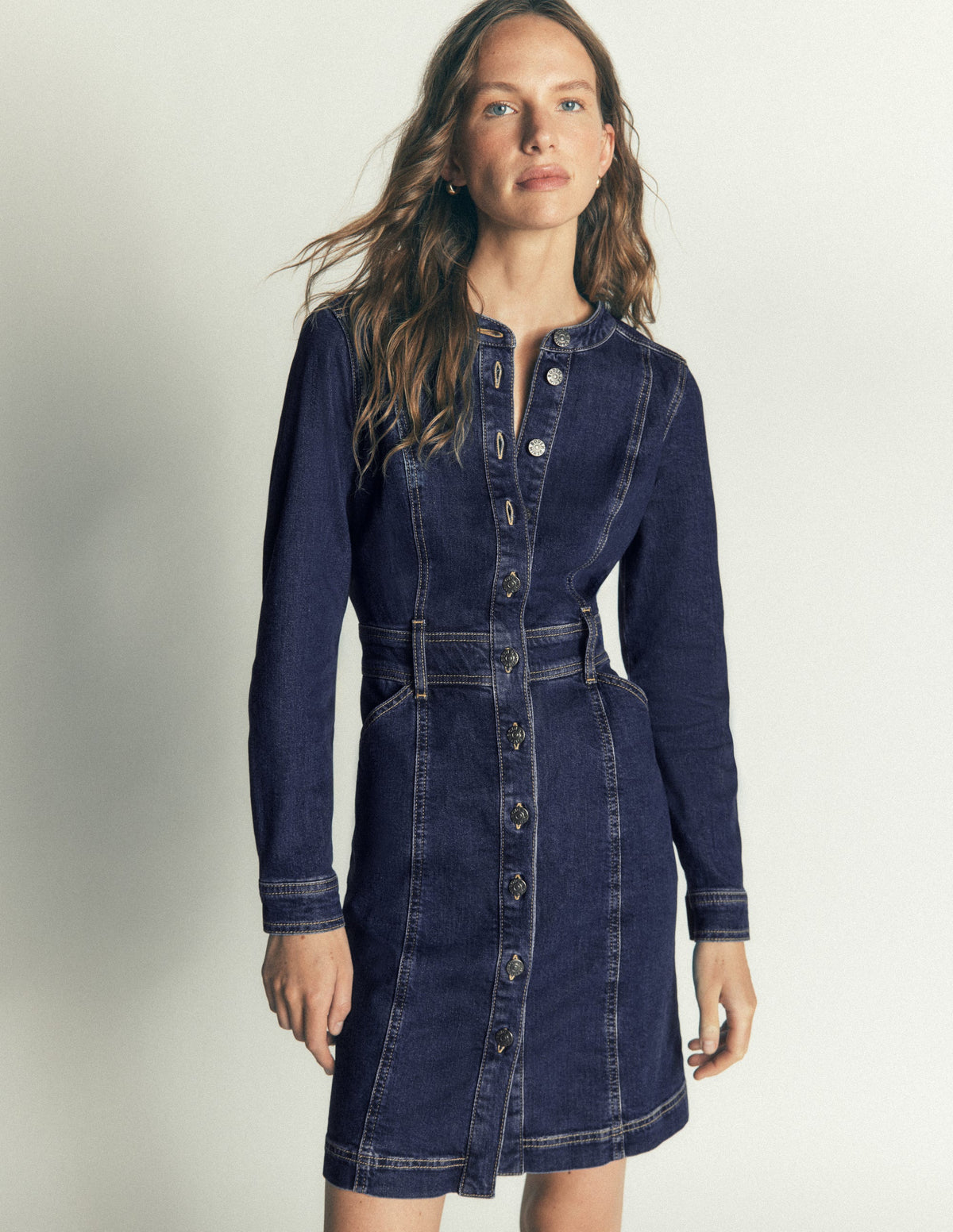 Zara Denim Short Dress-Dark Vintage-5