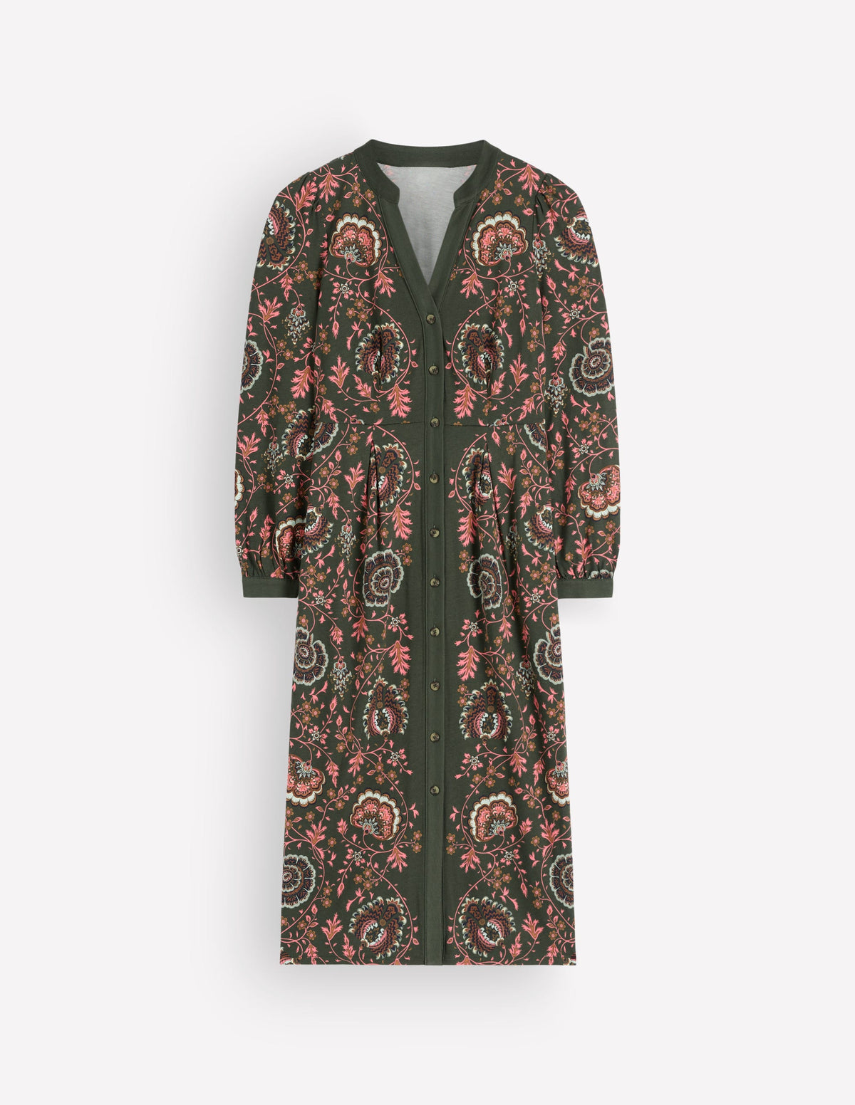 Juliet Jersey Midi Dress-Duffle Bag, Sprouting Vine - Image 7