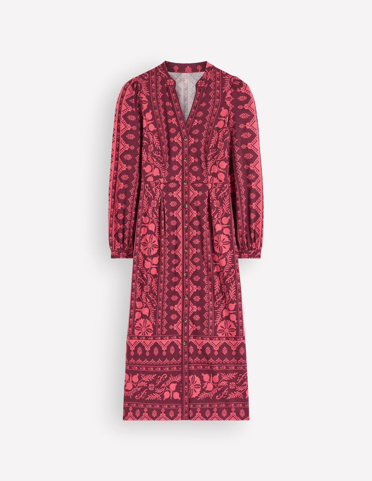 Juliet Jersey Midi Dress-Deep Wisteria, Charmed Foliage - Image 5