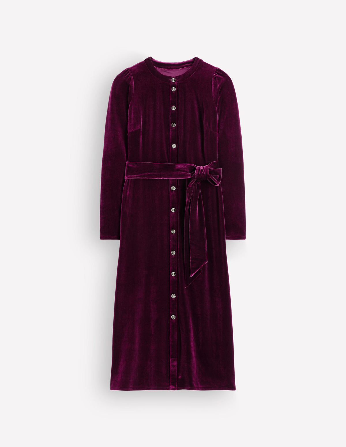 Honor Column Velvet Midi Dress-Port Royal-5