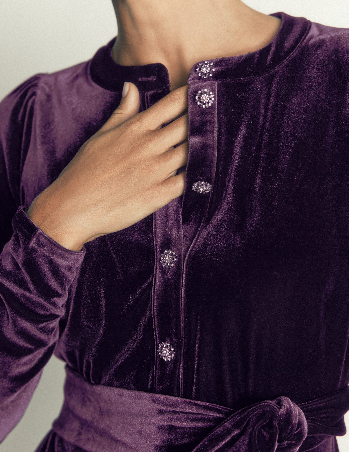 Honor Short Velvet Dress-Nightshade - Image 3