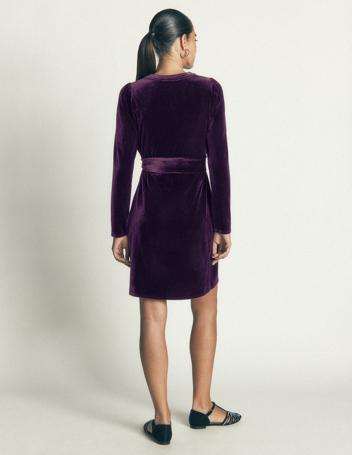 Honor Short Velvet Dress-Nightshade-4