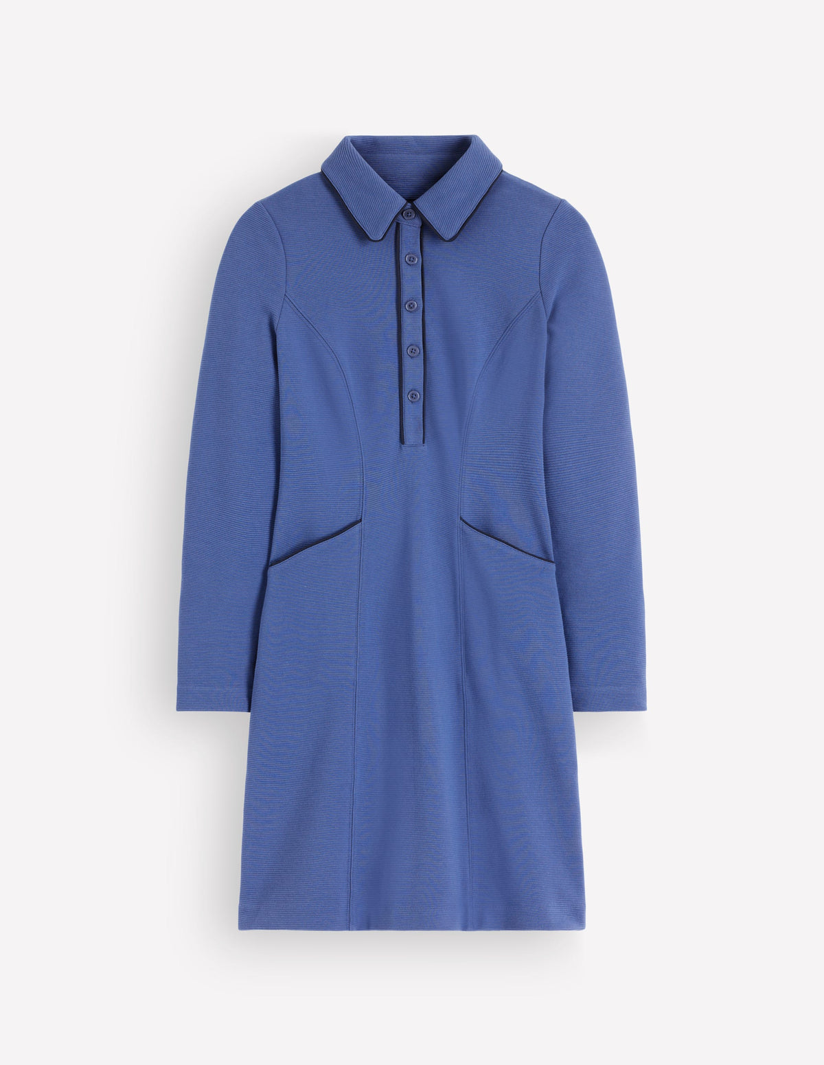 Catrin Shift Ottoman Dress-Denim Blue-5