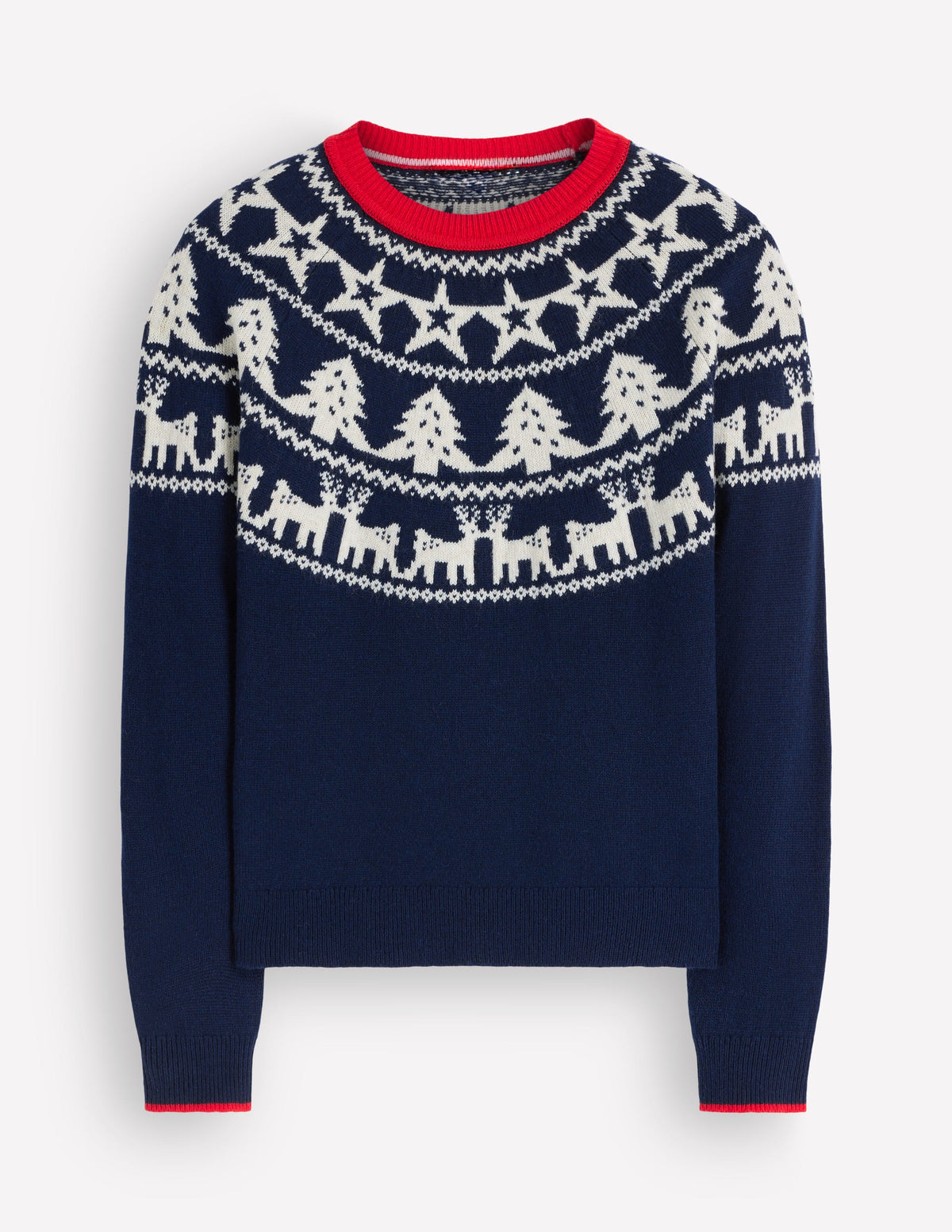 Edie Fair Isle Jumper-Navy reindeer - Image 6