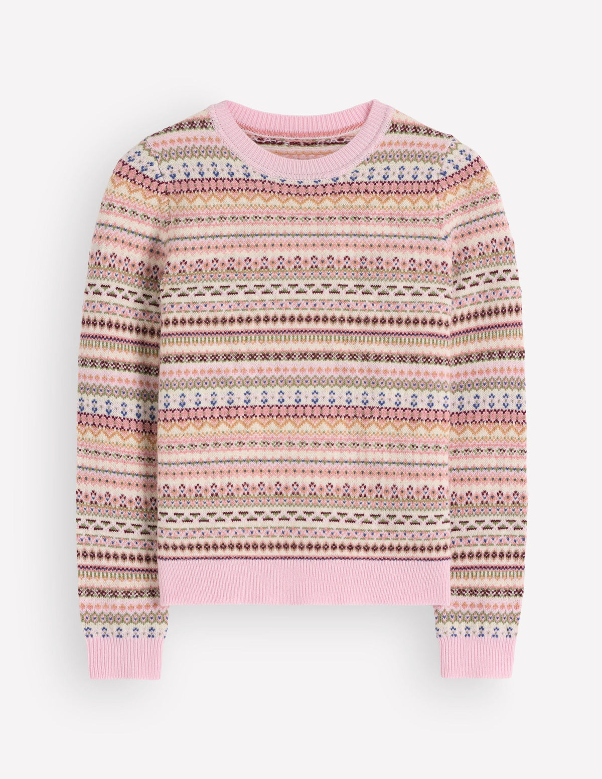 Edie Fair Isle Jumper-Pink all over fair isle - Image 7