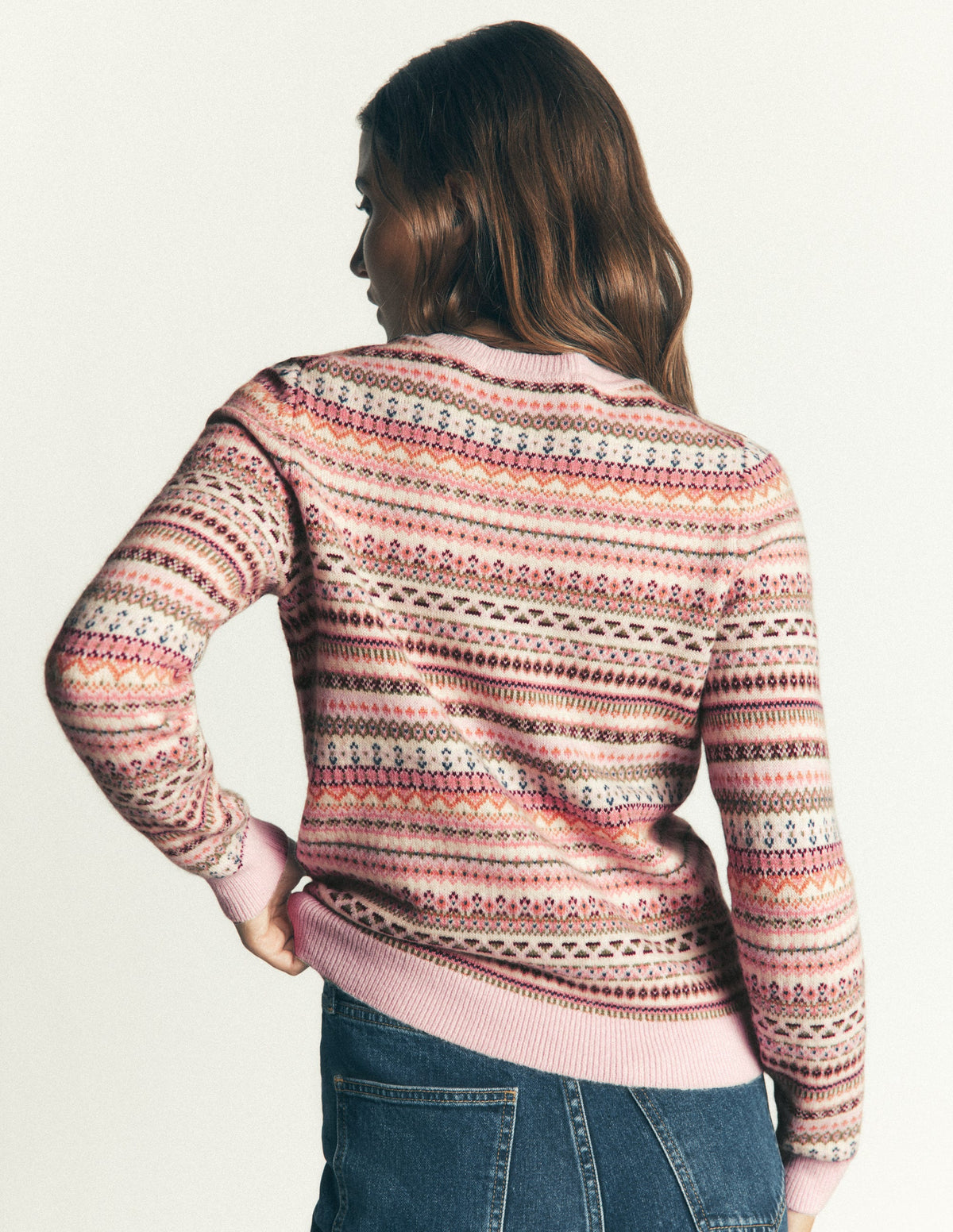 Edie Fair Isle Jumper-Pink all over fair isle-3