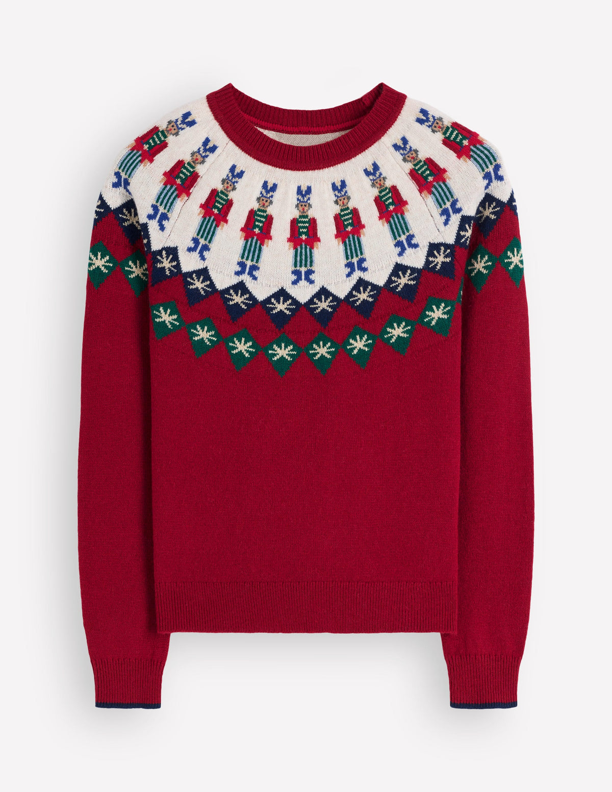 Edie Fair Isle Jumper-Red Solider fair isle - Image 5