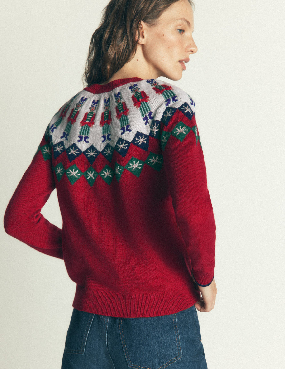 Edie Fair Isle Jumper-Red Solider fair isle-4