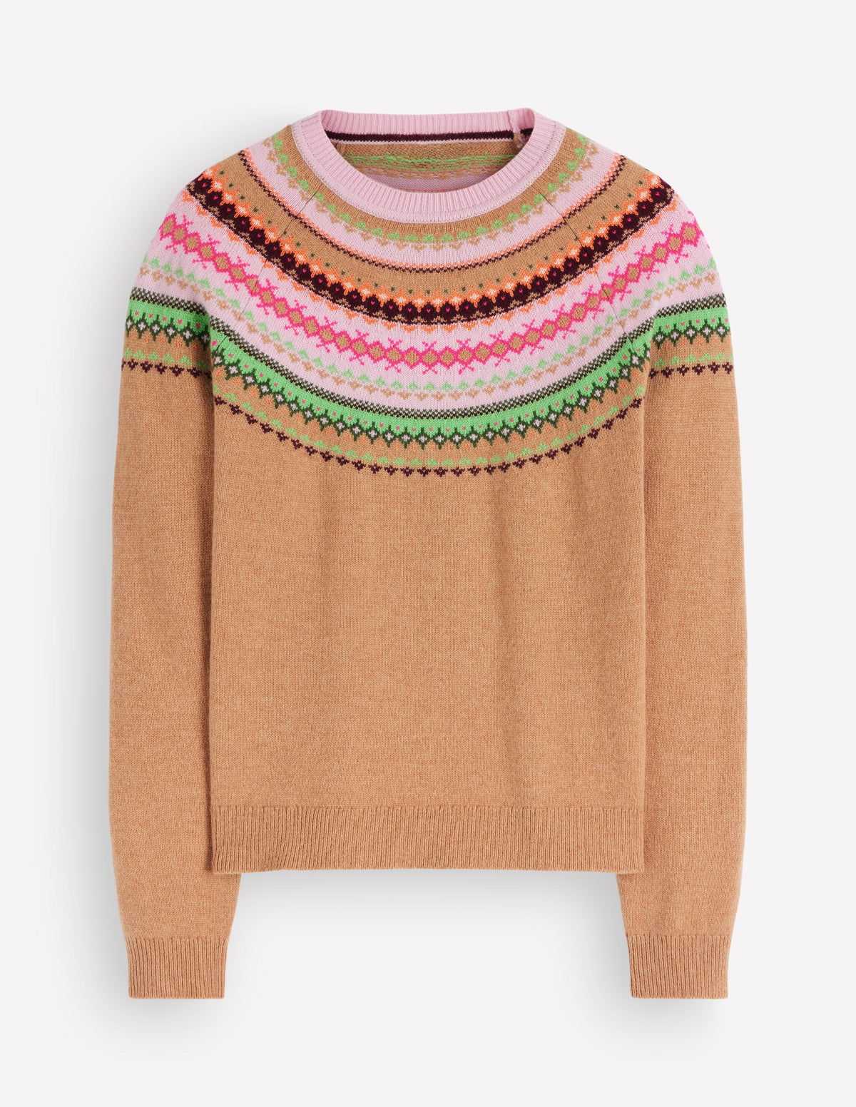Edie Fair Isle Jumper-Camel fair isle-6