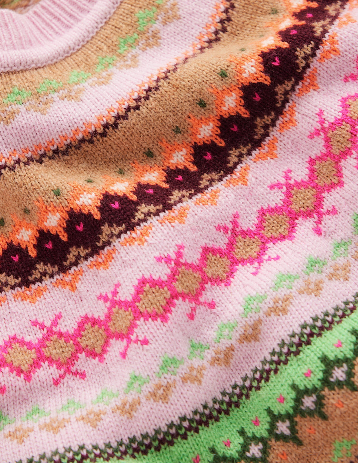 Edie Fair Isle Jumper-Camel fair isle-7
