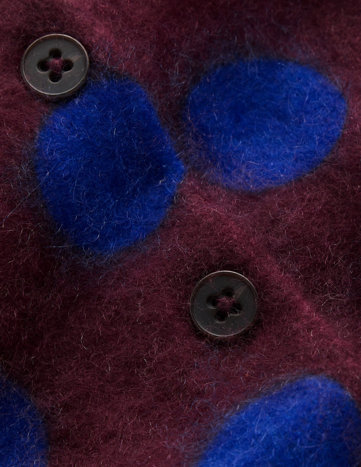 Kat Brushed Cashmere Cardigan-Dark Cherry Spot - Image 6