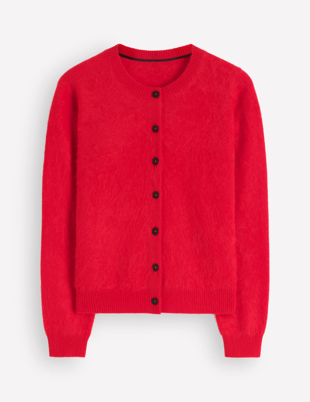 Kat Brushed Cashmere Cardigan-Poppy Red-6