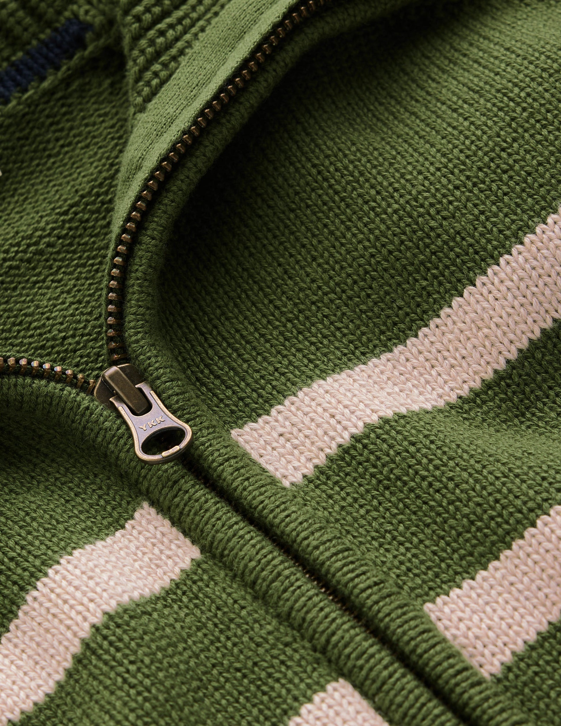 Lucy Half Zip Jumper-Green Stripe-7