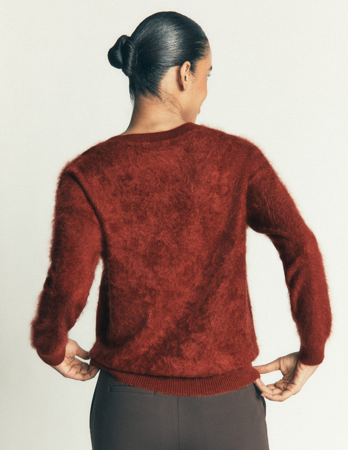 Kat Brushed Cashmere Jumper-Burnt Orange-3