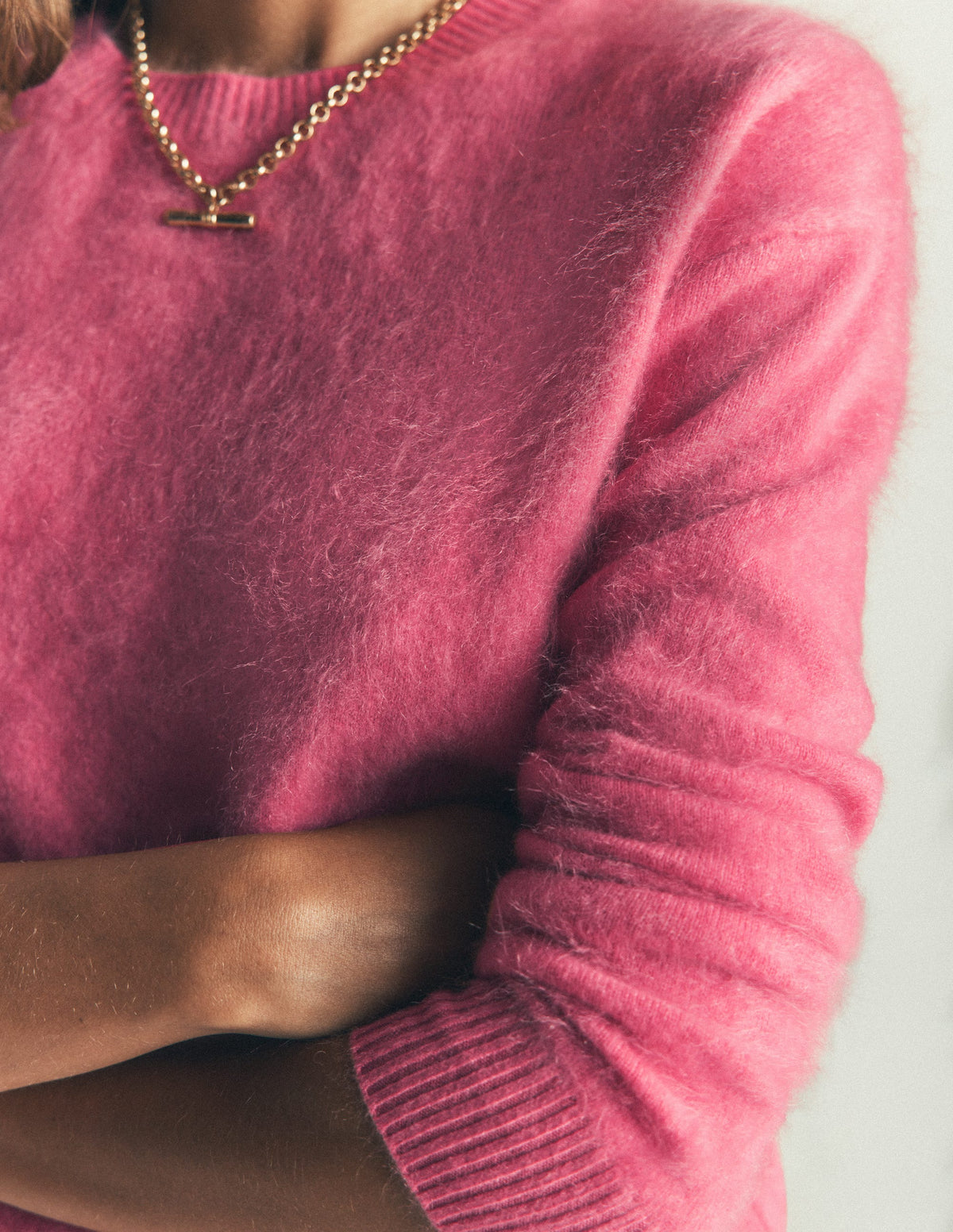 Kat Brushed Cashmere Jumper-Rose Pink-2