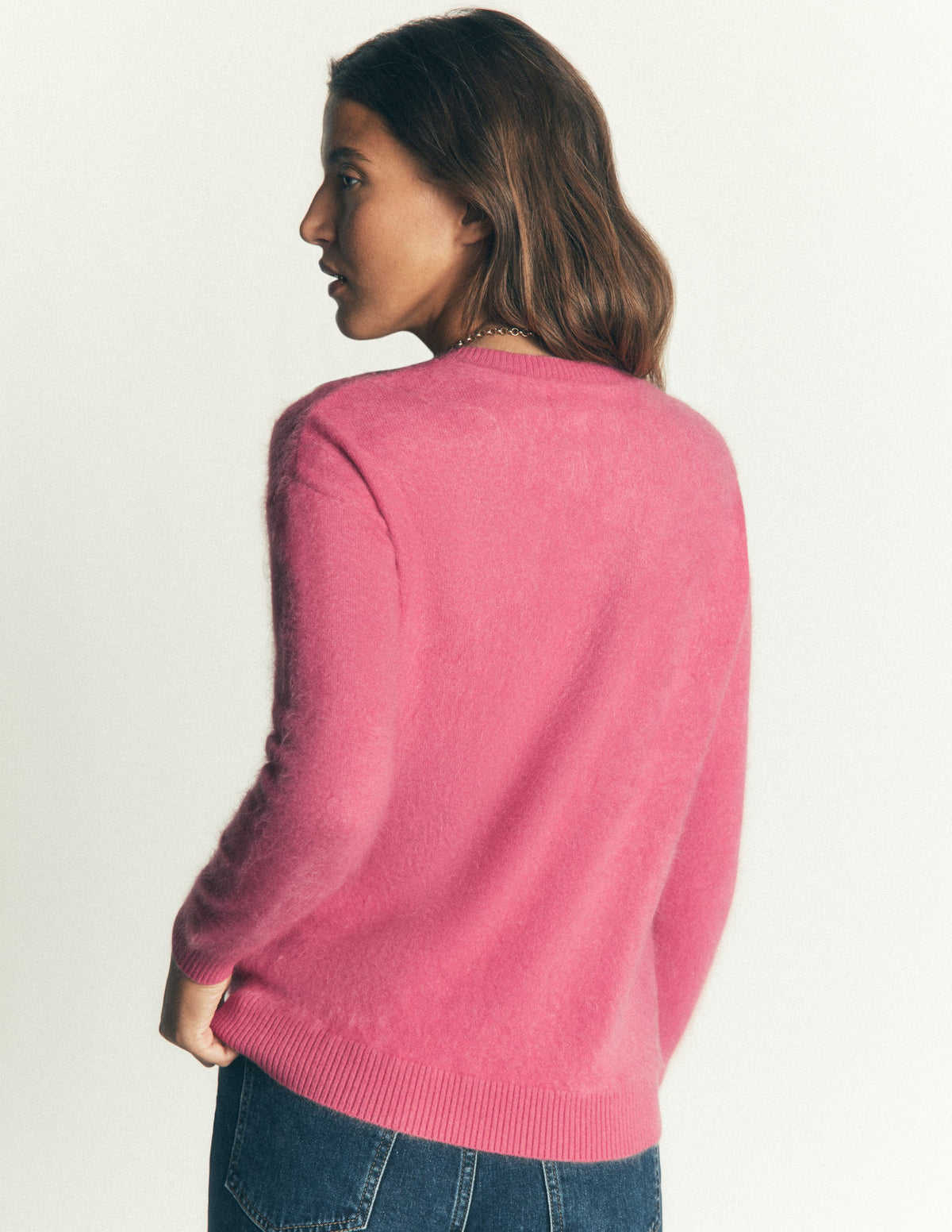 Kat Brushed Cashmere Jumper-Rose Pink-3