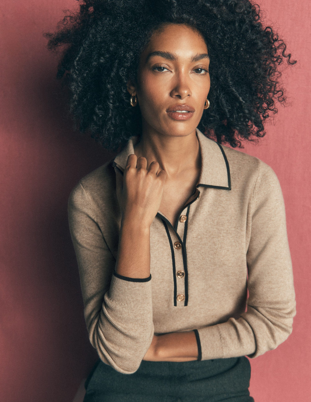 Liz Henley Jumper-Chinchilla Melange-1