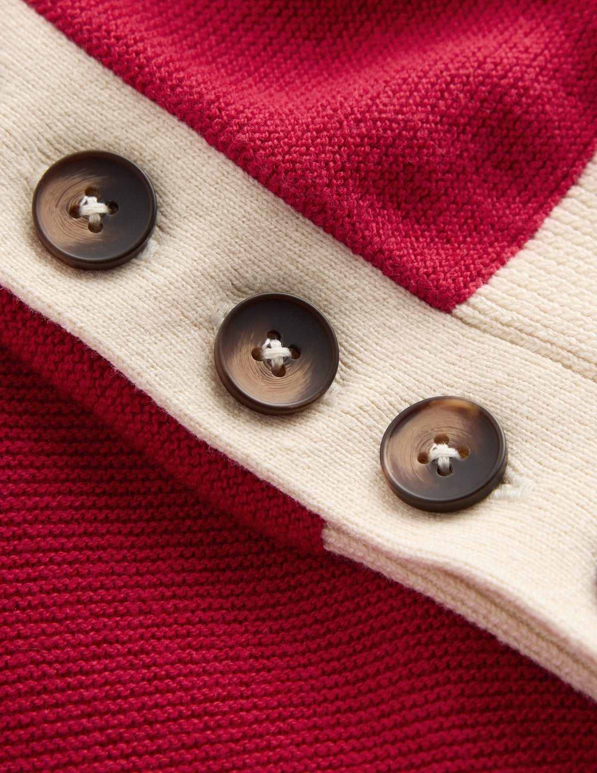 Grace Colour Block Jumper-Poppy Red, Ivory - Image 6