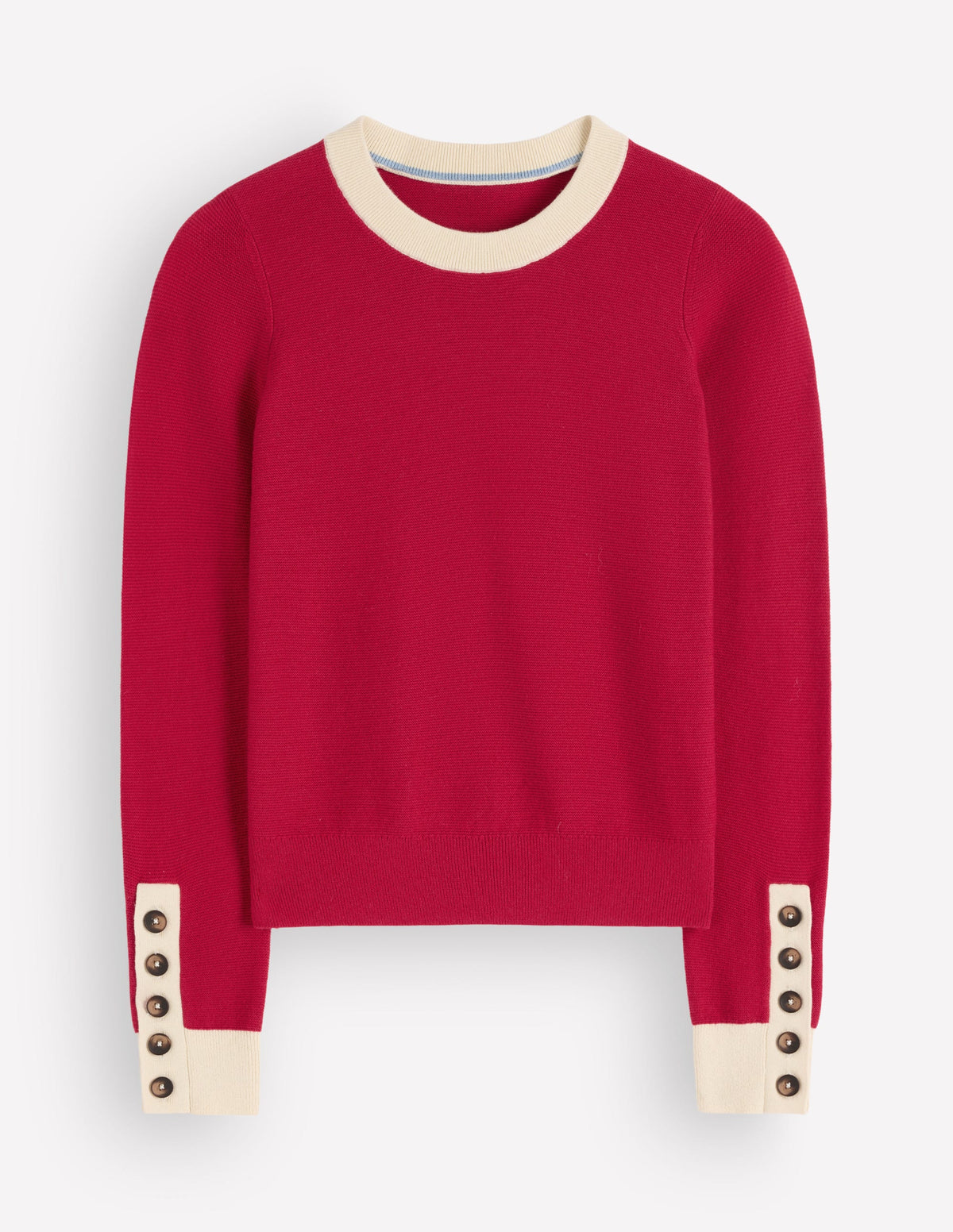 Grace Colour Block Jumper-Poppy Red, Ivory - Image 5