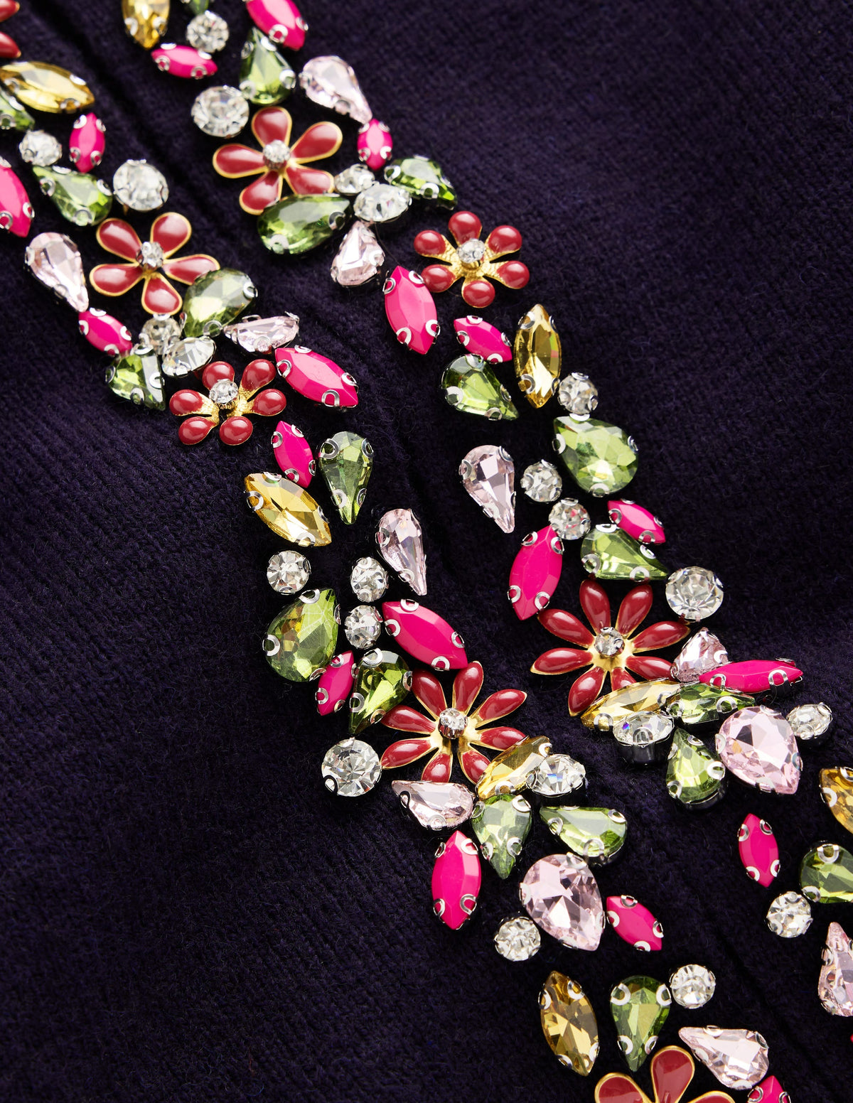 Embellished Knit Cardigan-Navy - Image 7