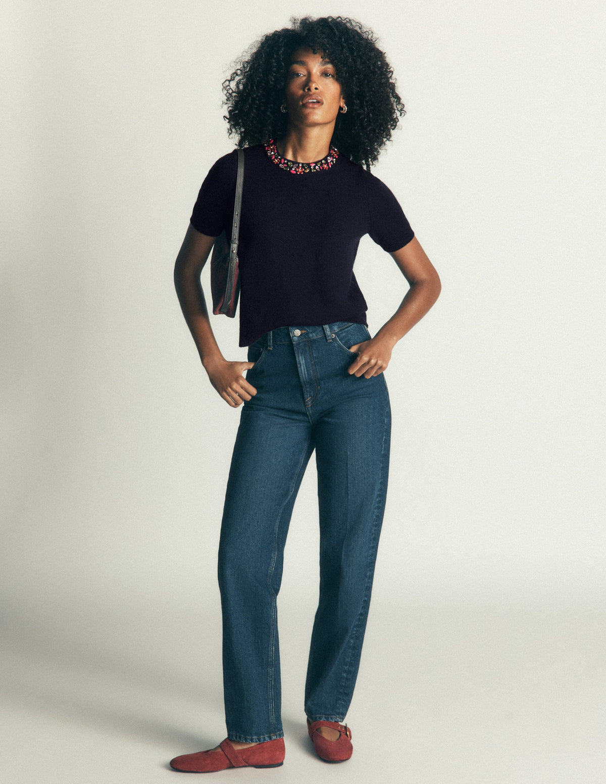 Embellished T-Shirt-Navy - Image 4