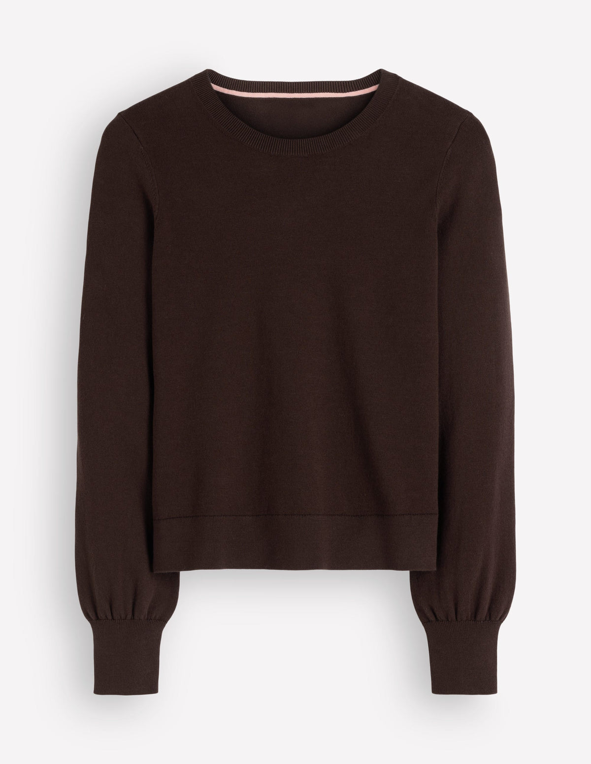 Camilla Cotton Crew Jumper-Bitter Chocolate-5