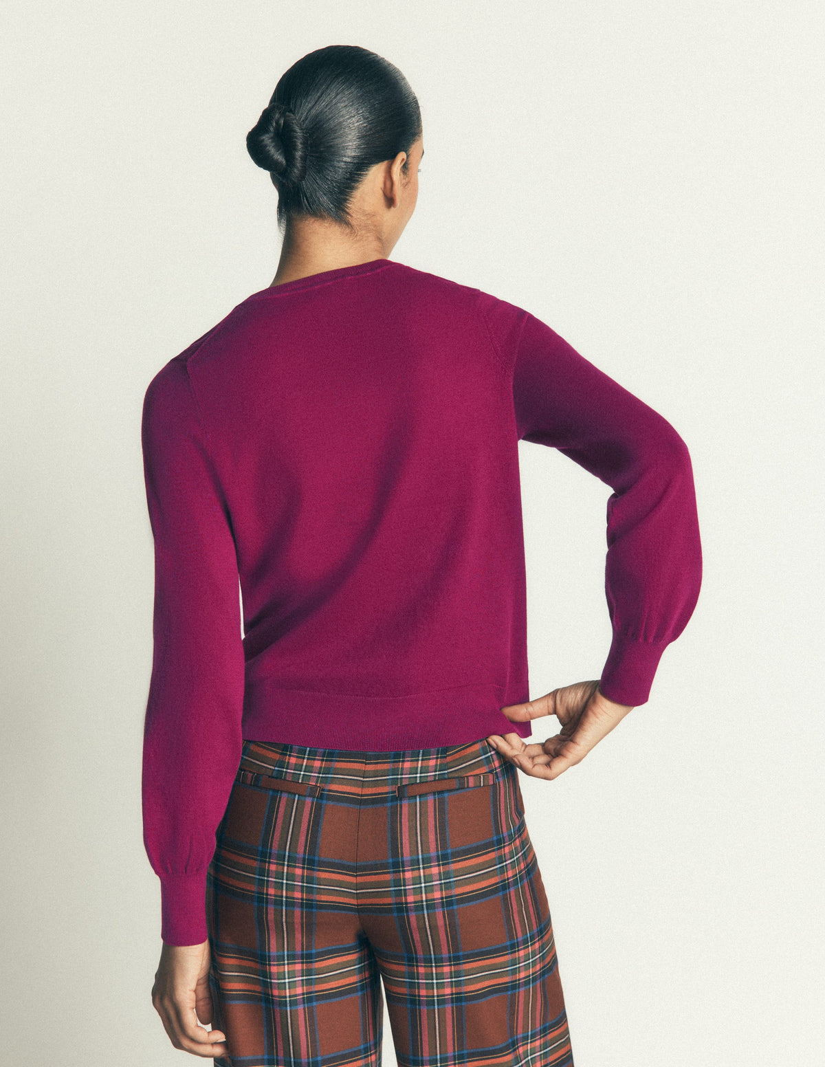Camilla Cotton Crew Jumper-Potion purple - Image 3